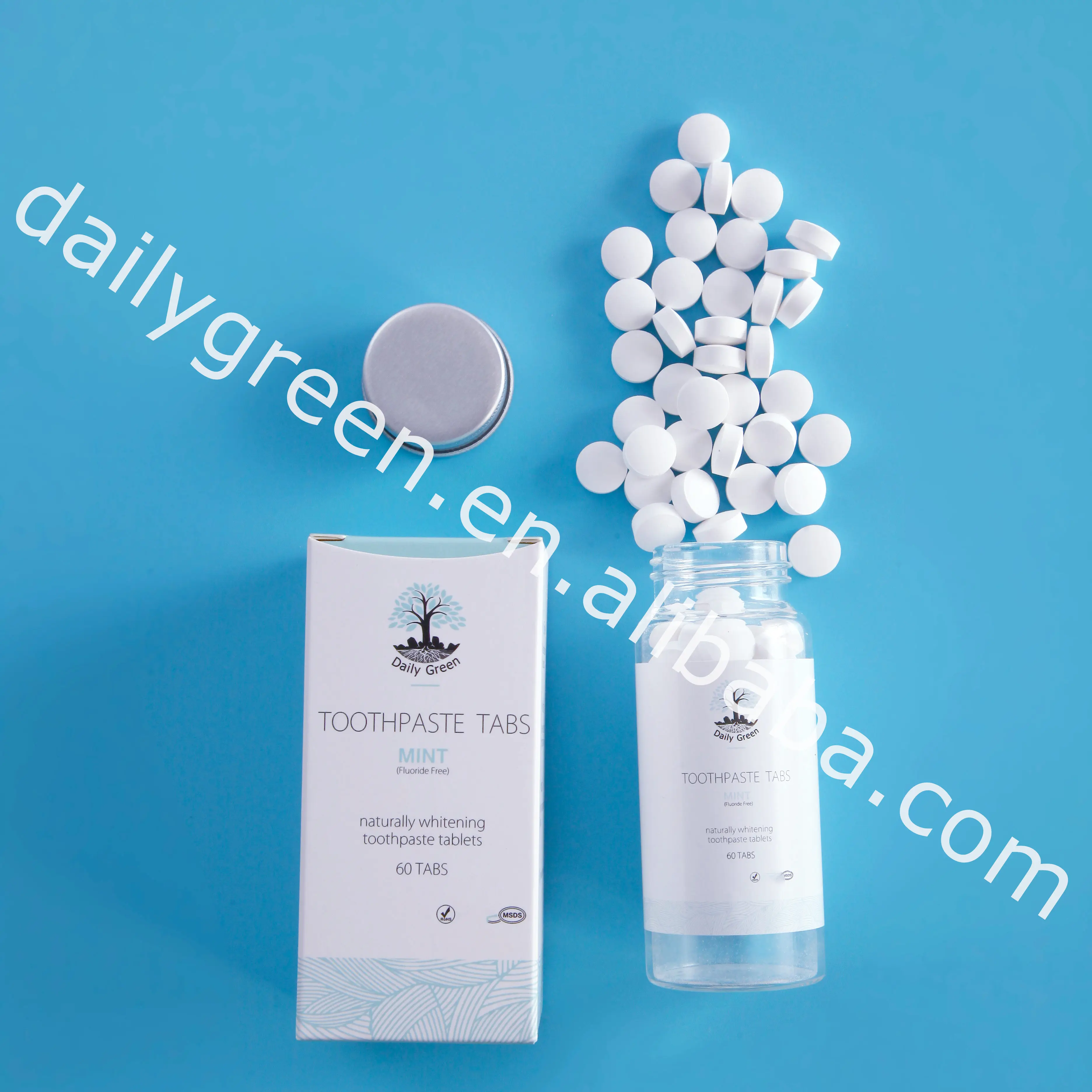 Tooth Paste-Toothpaste Tablets-Zero Waste Refillable-Eco Friendly-Mint Charcoal Paper