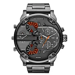 Качественные модные крутые мужские часы, Роскошные Кварцевые часы с большим циферблатом