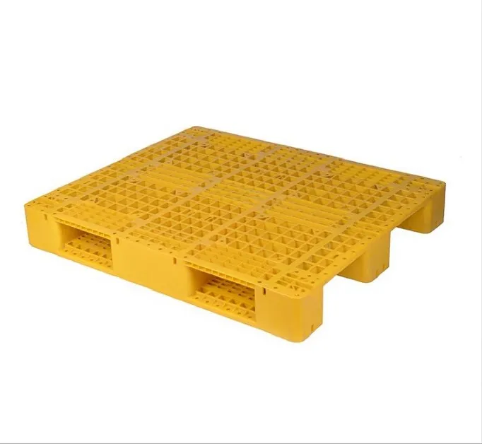 HDPE or PP 1200-1000 Heavy Duty  3 Runners Bottom Forklift Truck grid surface  four entry way Plastic Pallet