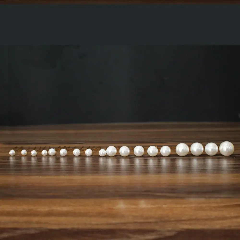 TB001 China handmade pearl hairpin set 18 pcs mixed size simple u shape alloy hot style hairpin for wedding