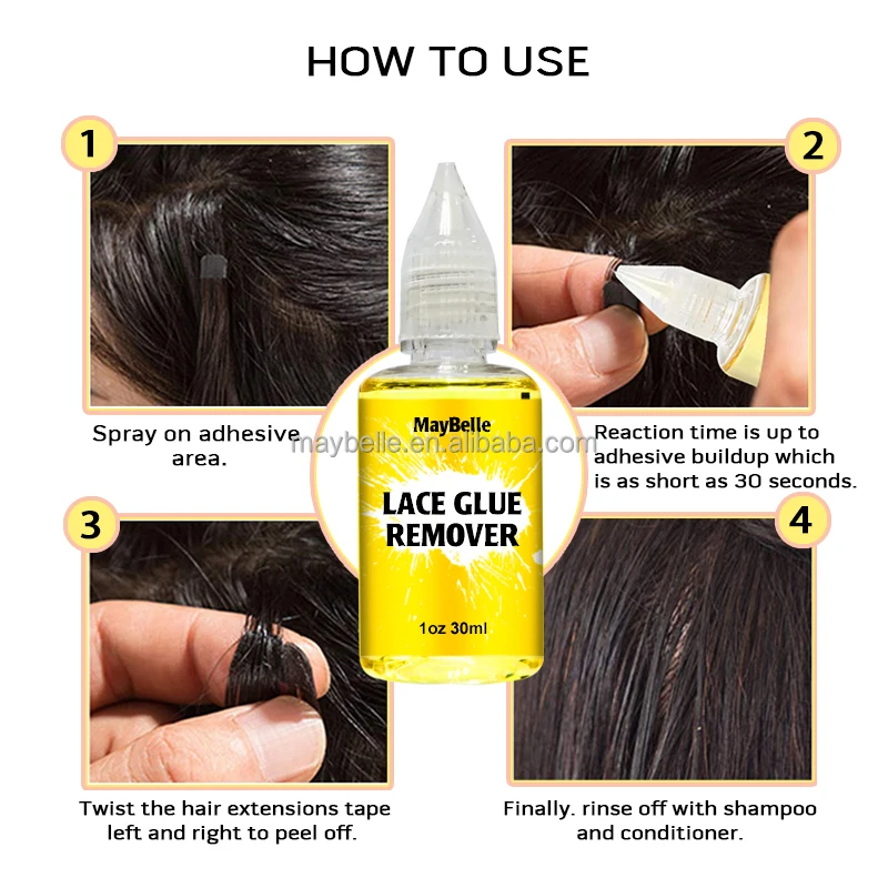 Glue Best Partner 2oz 4oz Front Adhesive Solvent Hair Removal Spray Lace Glue Remover Spray For Wig