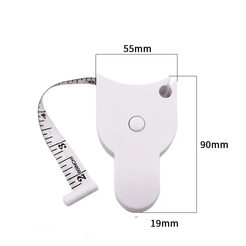custom logo Sewing Ruler Tapeline Portable Retractable 1.5 M Promotional Body Tape Measures