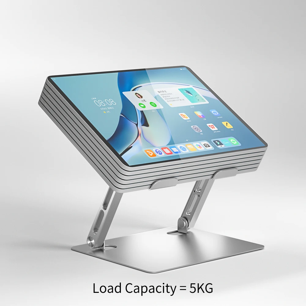 Newest Desk Notebook Foldable Height Adjustable Support Ergonomic Rack Vertical Laptop Holder With Metal Dual Layer