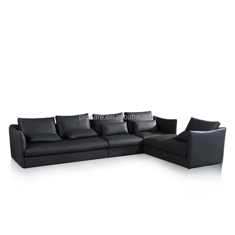 ProCARE Modern Modular Living Room Sofa Set European Style Modern Leather Fabric L Shaped Jungle Sofa Set Furniture Indoor