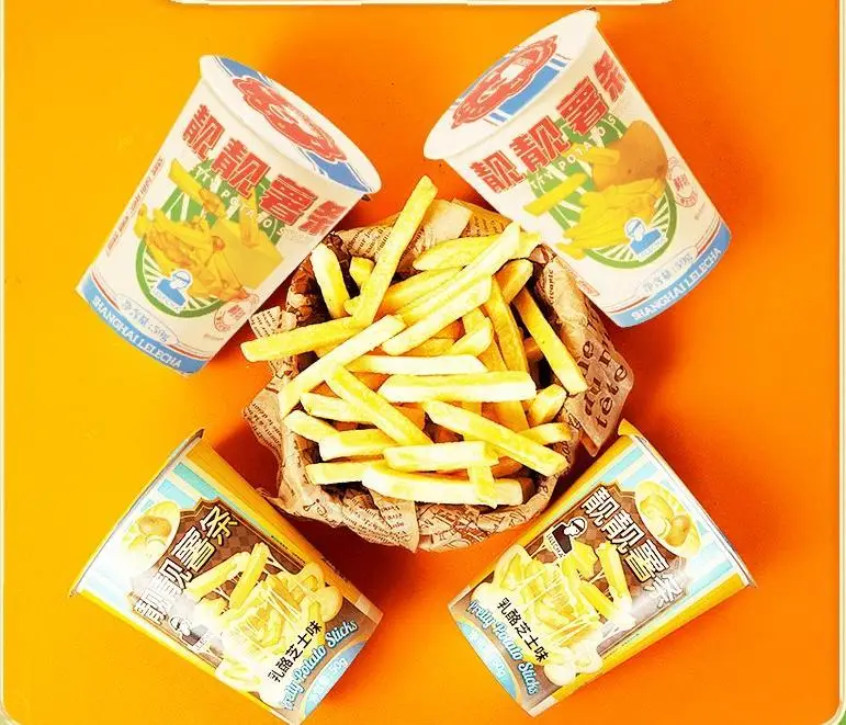 French Fries Korean Style Potato Chips Super Cheese Flavour not Frozen Foods