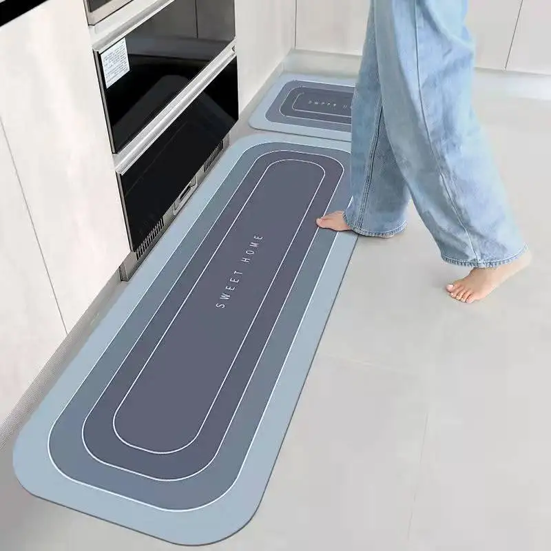 New Style Bathroom Door Quick-Drying Absorbent Floor Mat Carpet Bathroom Non-Slip Floor Mat Household Anti-Oil Kitchen Mat