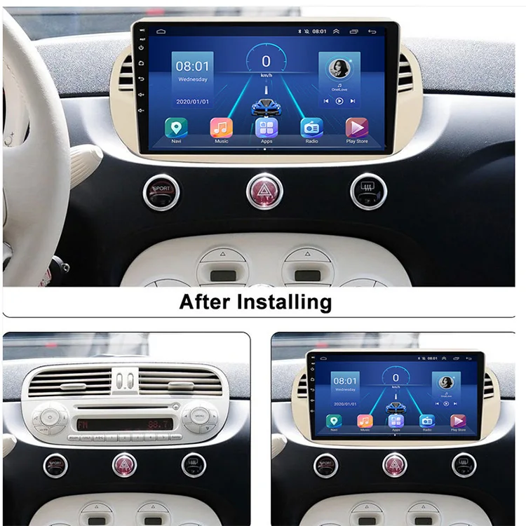 Android Car Navigation Built-in Gps Autoradio 7851 Amplifier Car Radio Player For Fiat 500 2007 2008 2009 2010 2011 2012~2015