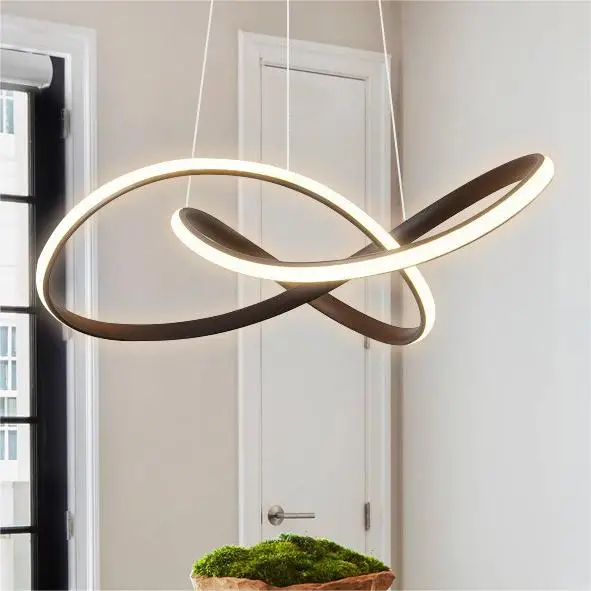 Scandinavian creative minimalist lines living room bedroom minimalist restaurant bar modern pendant lamp circle chandeliers