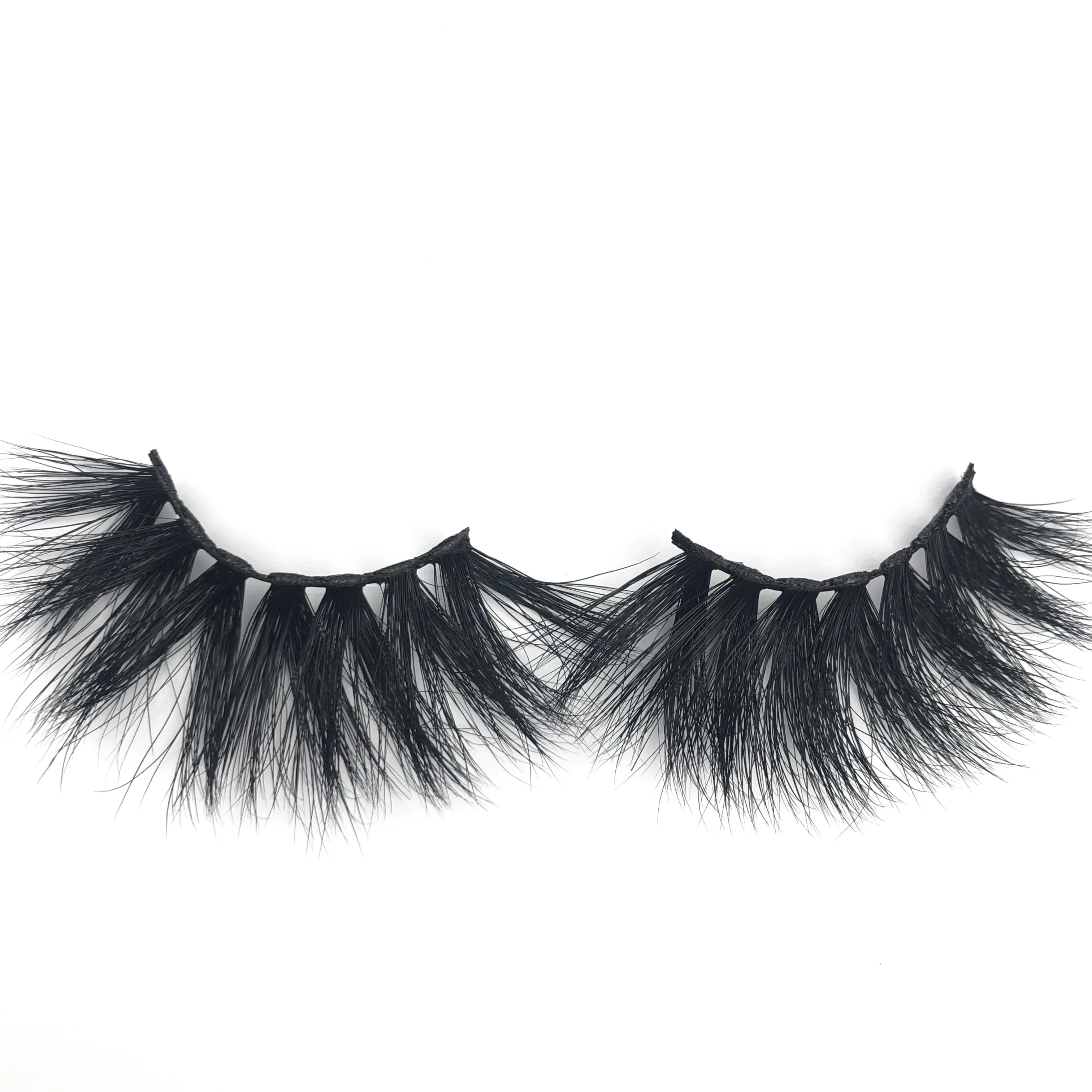 
Hot Selling 2021 Mink Lashes 25mm 3D Real Mink Strip Eyelashes Custom Private Label Eye Lash 