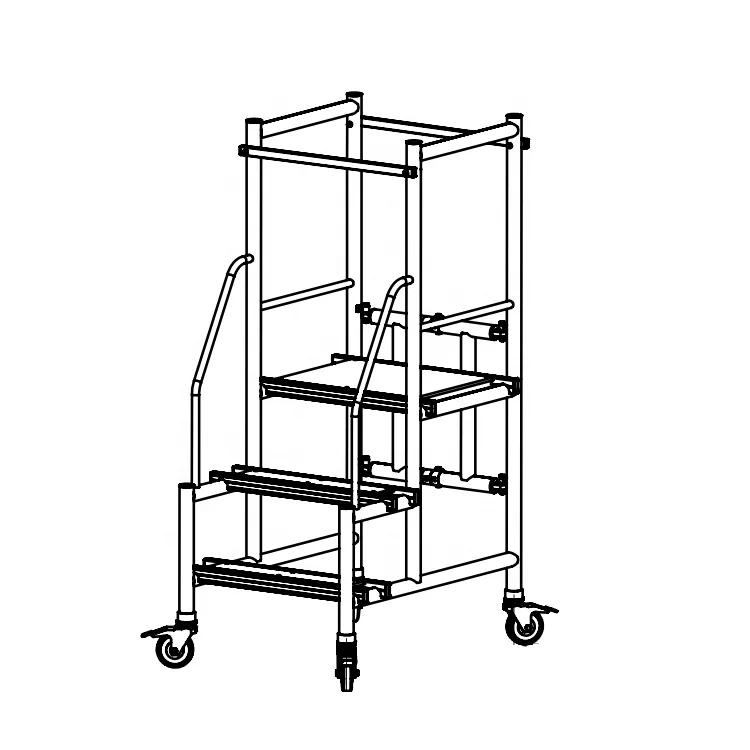 Wholesale folding podium mobile scaffold steps tower for UK manufacturer
