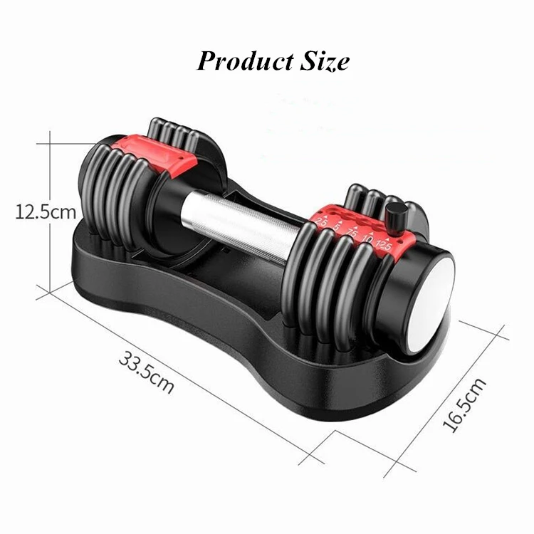 King Sports Steel Free Weightlifting Gym Equipment Mold Cutting Weight Plates Adjustable Dumbbell 125/25