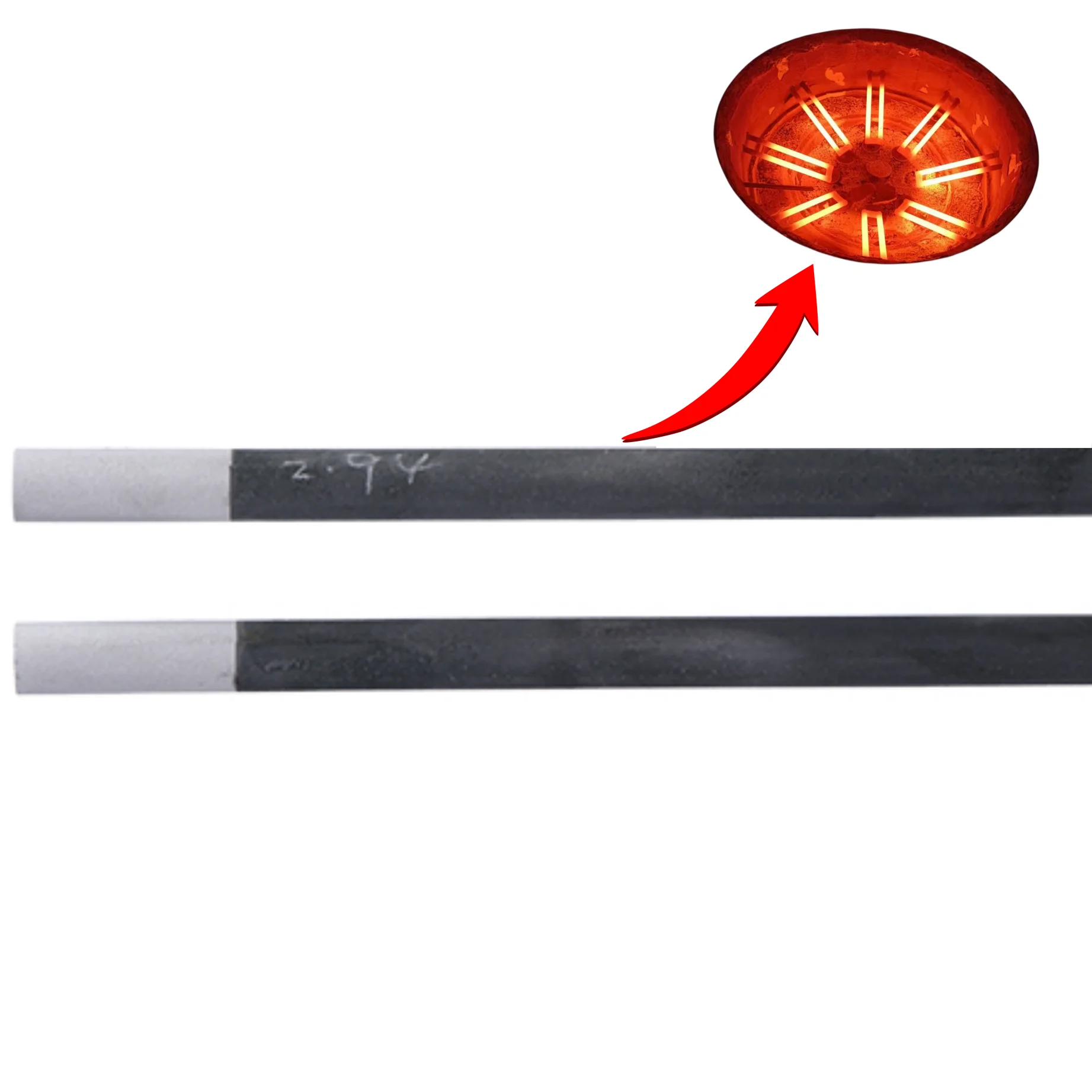 1625C High Density 2.8g/cm3 Sic Silicon Carbide Tube Heater Rod For Sic Muffle Furnace