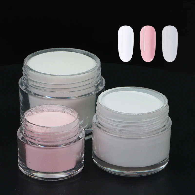 Пользовательские private label белый цвет nude прозрачный розовый акриловый порошок