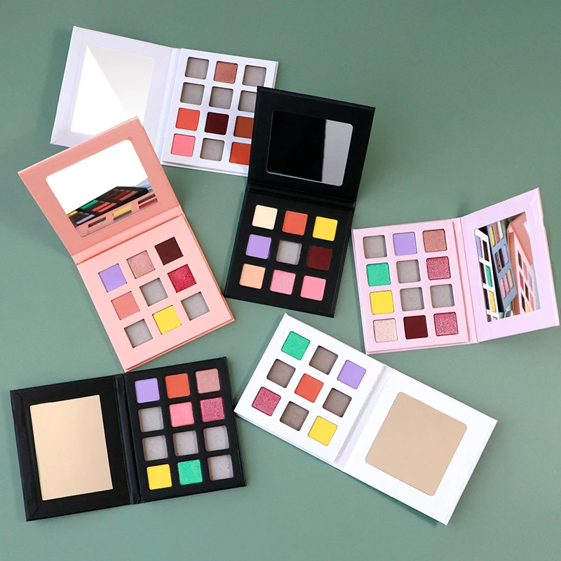 Oem Vegan Cruelty Free  White Makeup Glitter Custom Logo Eye Shadow Private Label High Pigment Eyeshadow Palette