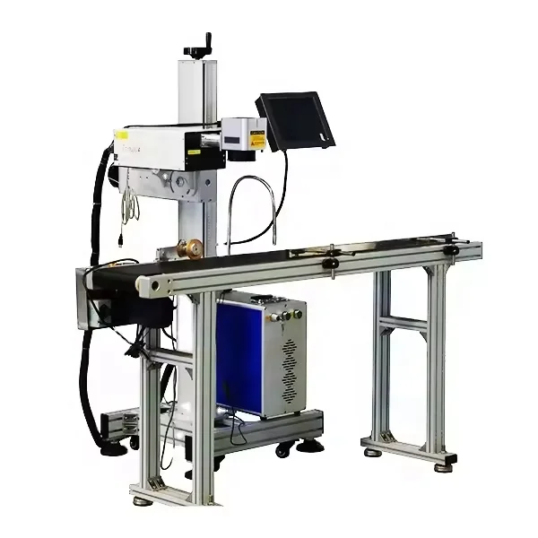 Flying marking Water bottle mass engraver glass Plastic Metal Printer JPT INNO UV 3W 5W 10W Laser Marker Engraving Machine