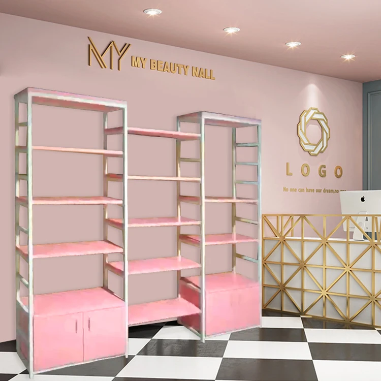 Factory Custom Metal Display Stand Retail Lipstick Nail Polish Bottle Display Rack