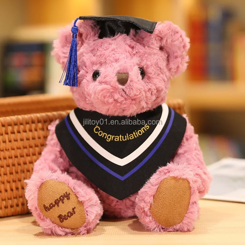factory oem graduation teddy bear custom wholesale graduation bear plush doll cartoon toy