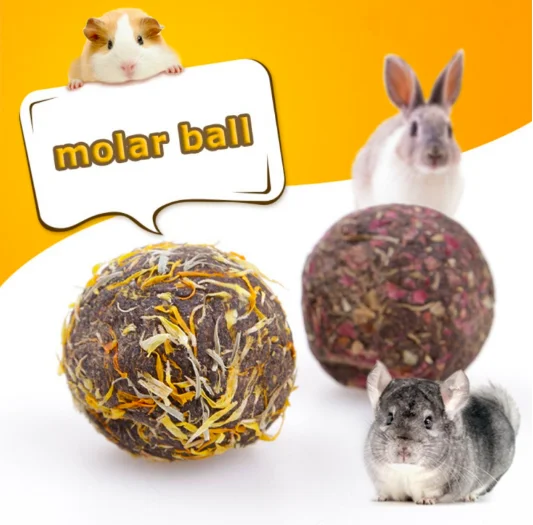
Pet Feeding Flower Balls Hamsters Molars Balls Rabbit Chinchilla Snacks Pets Toys Healthy Safe Edible Treating Supplies 