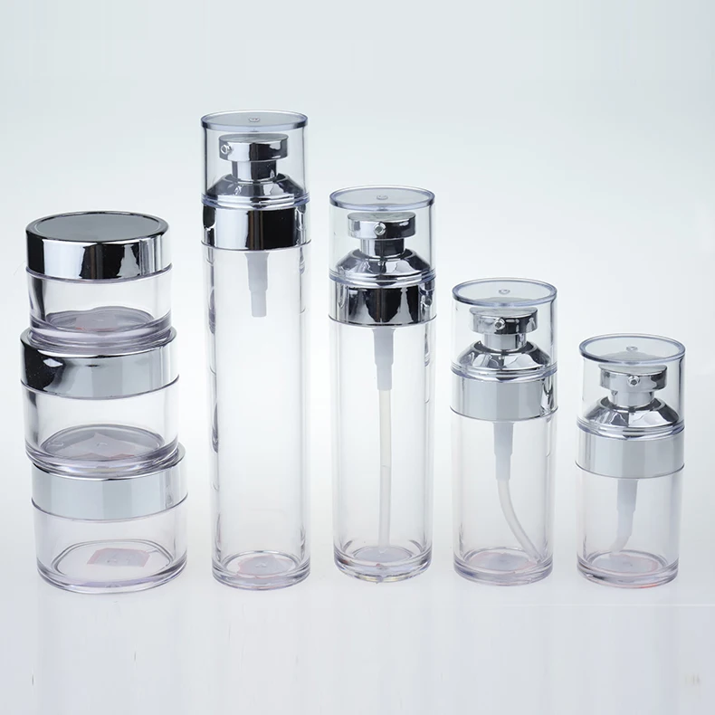 
30ml 40ml 60ml 80ml plastic luxury lotion bottle set for cosmetics containers and packaging 