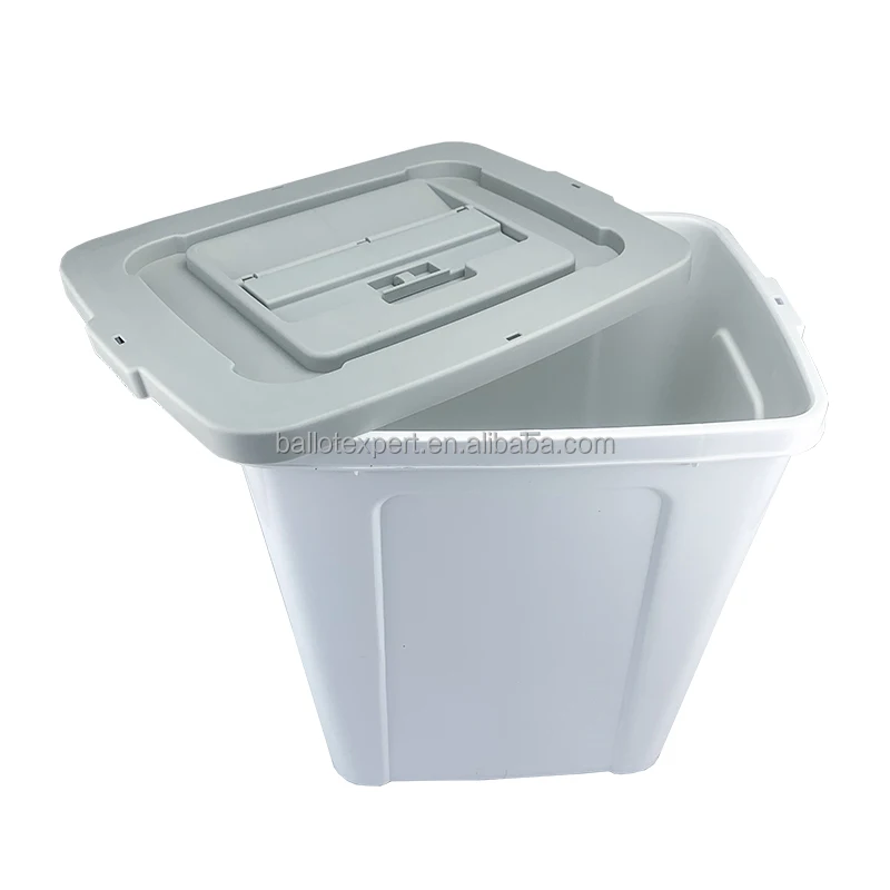 Korea White Ballot Box Custom Logo Presidential Election Voting Boxes PP Plastic Ballot Box