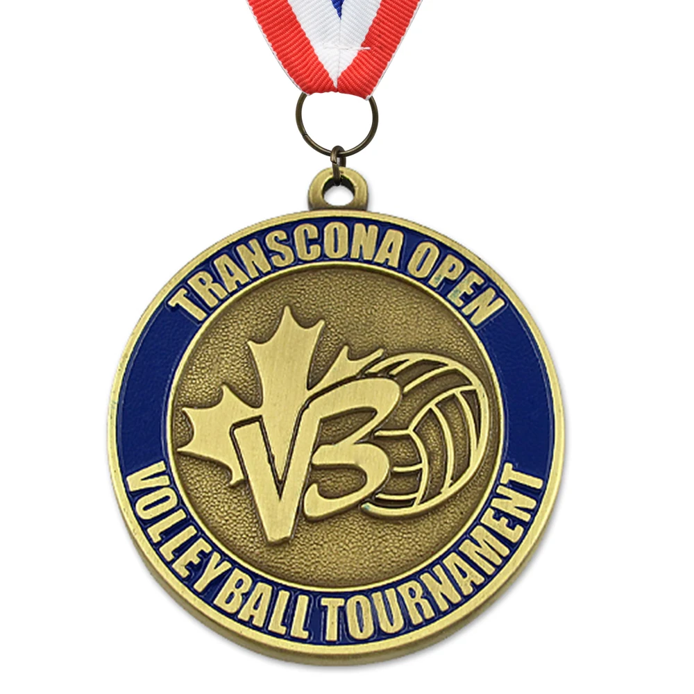 Personalized Gift Award Medals Custom Logo Royal Medal Ribbon Sport Team Building Medal Of Honor