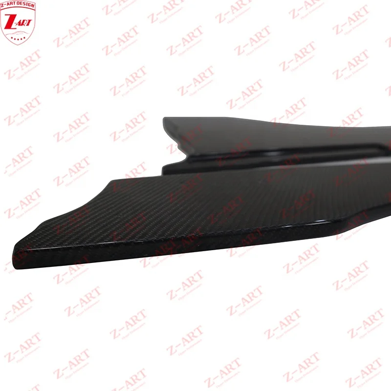 Z-ART 2014-2019 I8 carbon fiber side blade spoiler skirts for BMW I8 carbon fiber side lip for I8 carbon fiber side chin