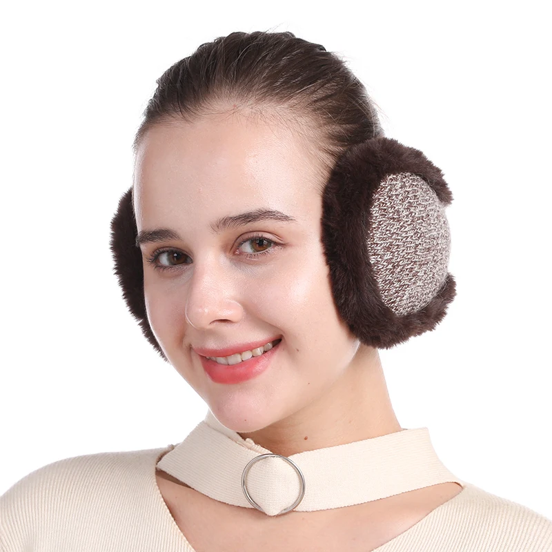 Лидер продаж, модные пушистые теплые наушники, защитные наушники для зимы