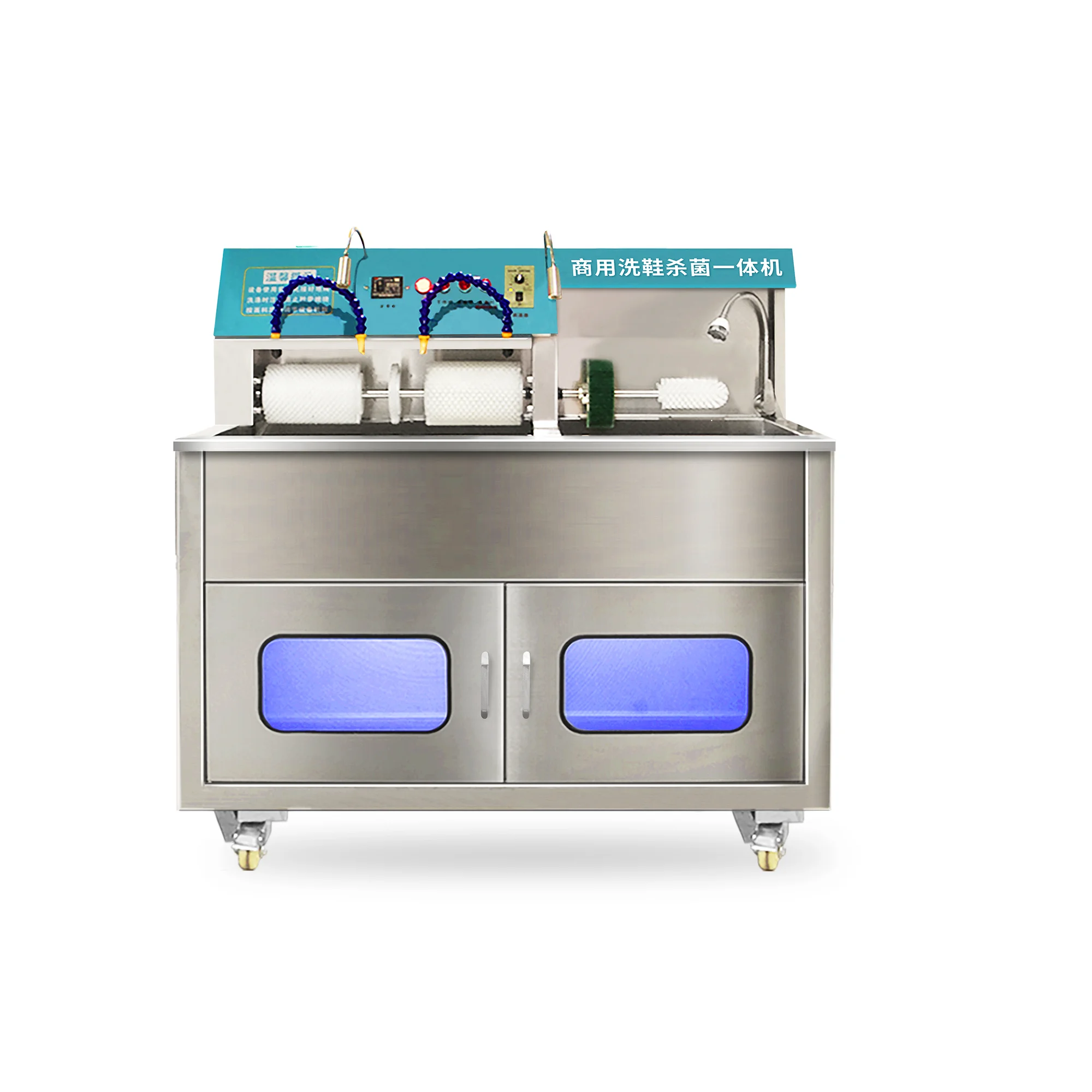 Industry Stainless Steel Automatic Shoe Washing Machine Shoe Washer Shoes Dryer with UV&Ozone sterilizing