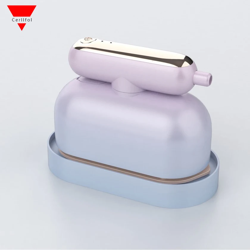 A portable steam iron for business trips, you can hang ironing 2 in 1 and the hand can rotate the steam iron.