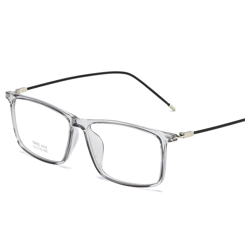Cheapest Square large frame thin face eyeglasses men fashion wild transparent color TR90 optical glasses