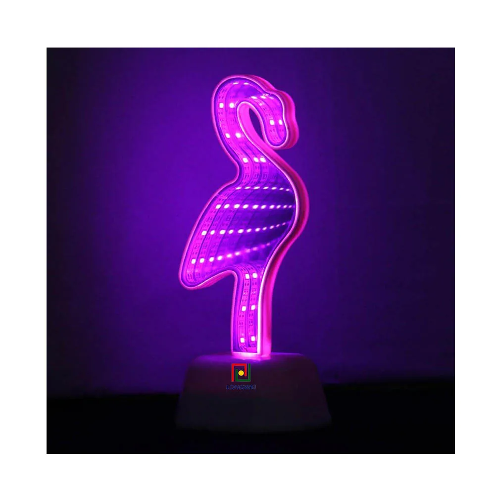 Decorative Wall Custom Illusion Tunnel 3D Led Light Illuminated Defogging Magnifying Infinity irregular Smart Bathroom Mirror