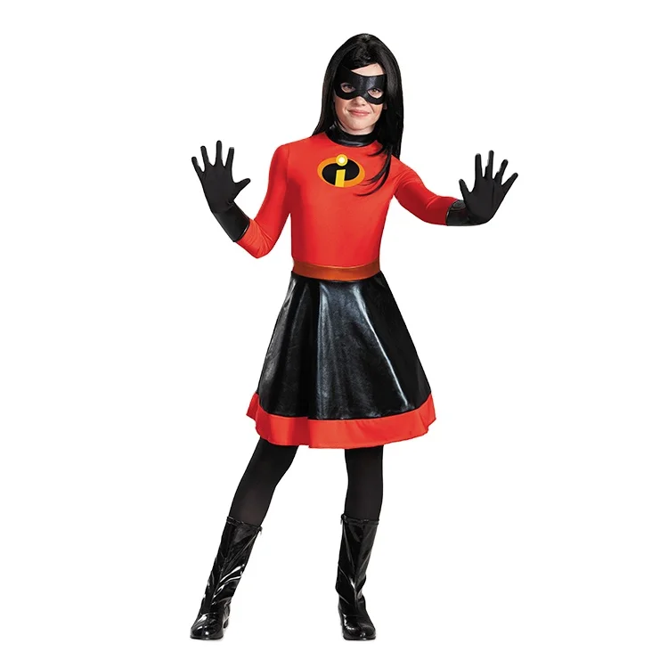 The Incredible 2 Costume Girls Violet Costume Boys Helen Parr Halloween character Costumes Kid Suit Kids Jumpsuit