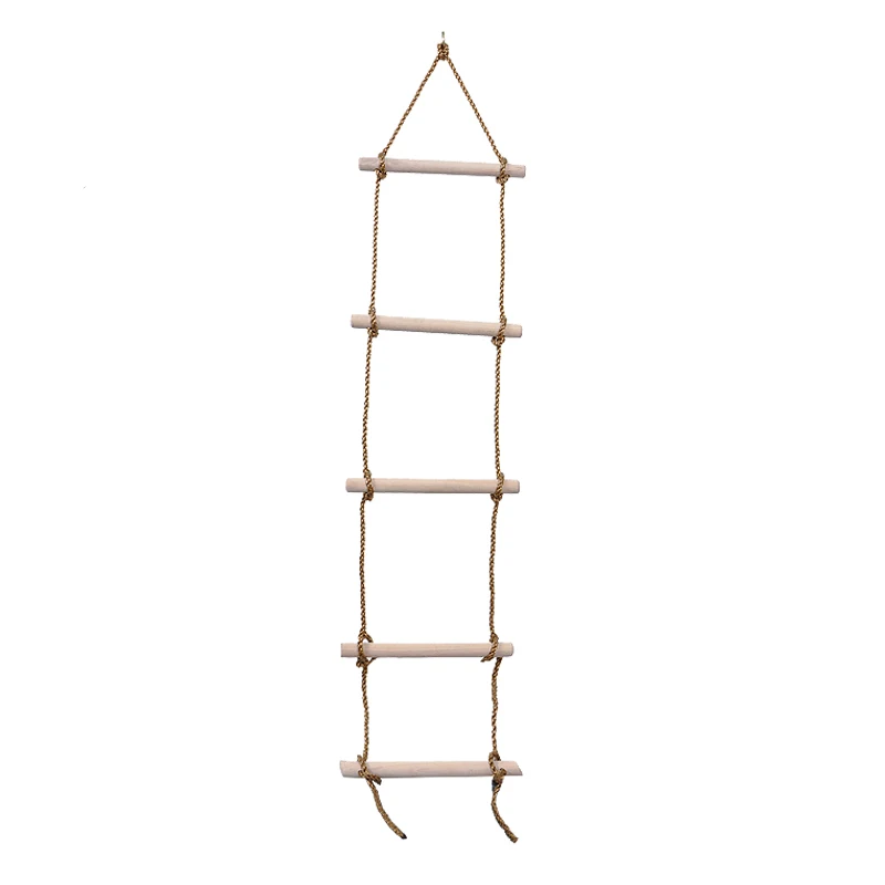 Playground Accessories Single Children Climbing Rope Ladder with Wood Steps Kids Rope Climbing Ladder