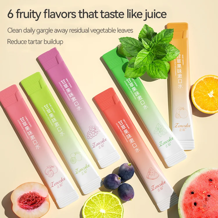 OEM Factory Wholesale Portable Mouthwash teeth whitening Oral care Fruit flavor Mouthwash in bags
