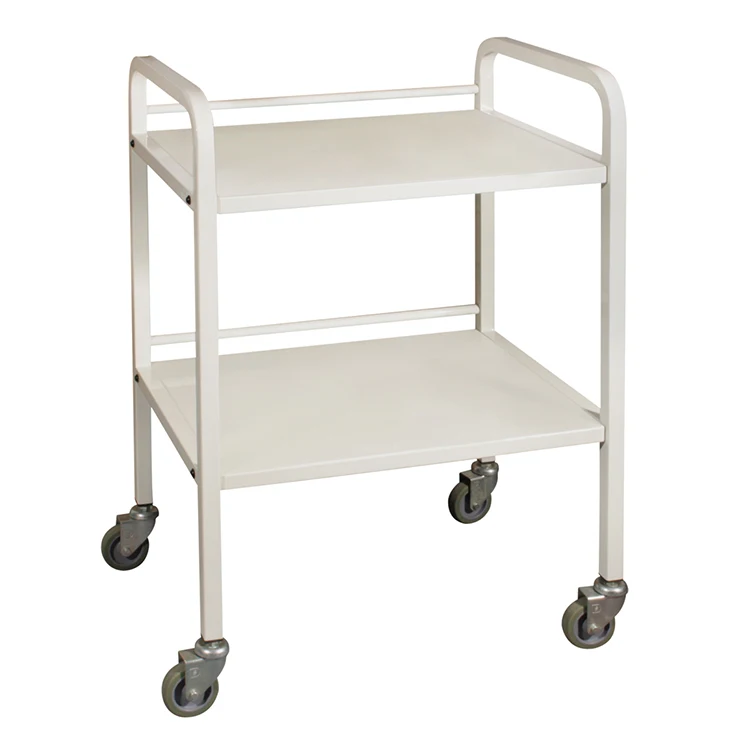 Mt Remy02 Hot Sale Wholesale Professional Portable Rolling White Steel Metal Beauty Salon Massage Cart Trolley with Wheels