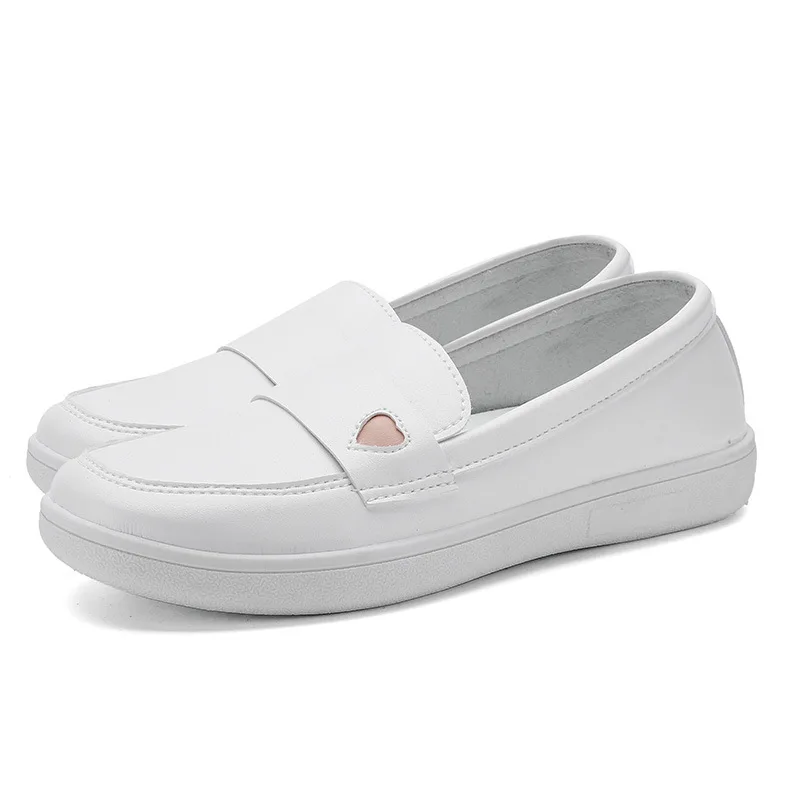 Flat nurse shoes female summer leisure comfortable soft sole small white shoes non-slip breathable medical and nursing special w