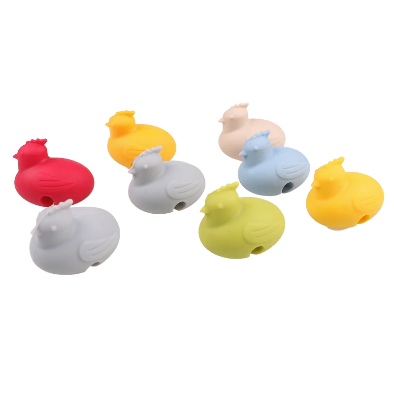 Silicone Chicken Shape Pot Clips Holder For Pot Spoon Lid Anti-overflowing Storage Racks Pot Side Clip Kitchen Cooking Tools