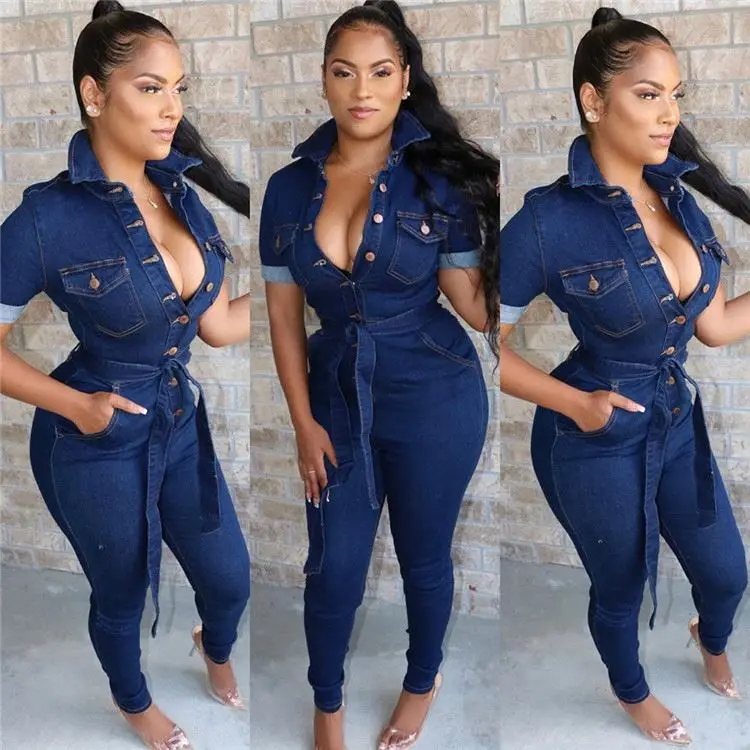 
M9650 Wholesale women clothing 2019 full length denim jumpsuit washed jeans M9650 Wholesale women clothing 2019 full length denim jumpsuit washed jeans