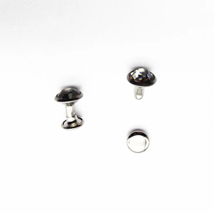 
Various Good Quality Custom Garment Rhinestone Rivet Closed End Buttons For Clothes 