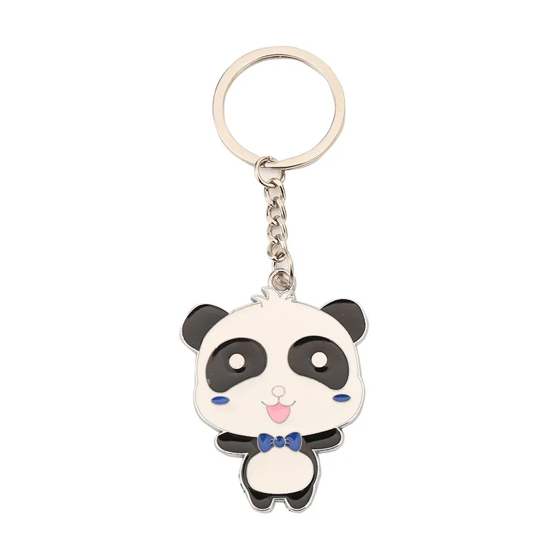 custom cute kung fu Panda Chinese style metal cartoon dripping oil key chain  3D   key chain