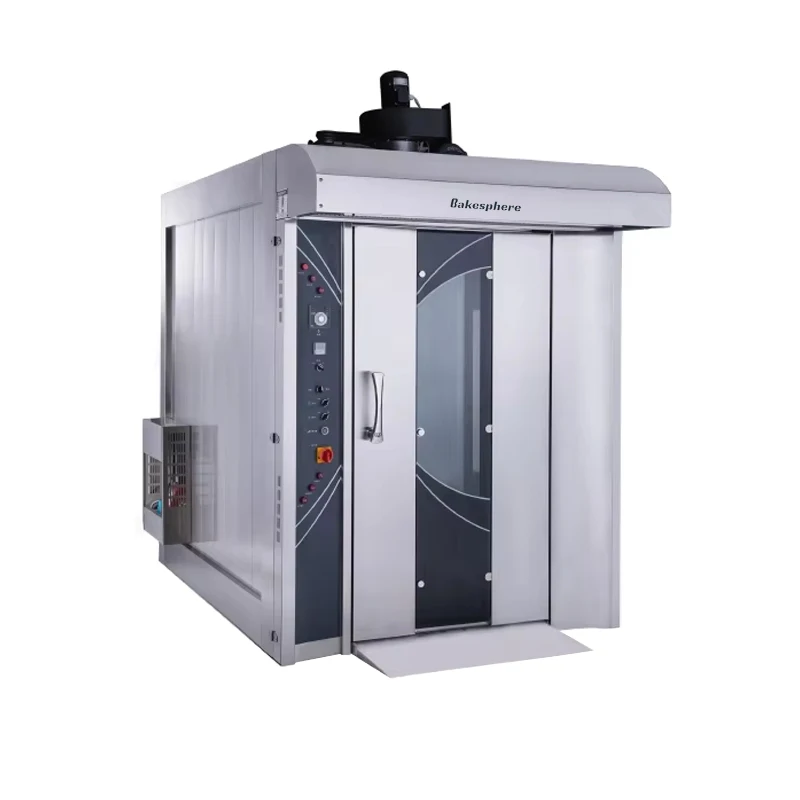 Industrial Diesel Gas Baking Oven Bakery 32 Trays Rotary Oven Rotating Rack Oven for Bread Baking