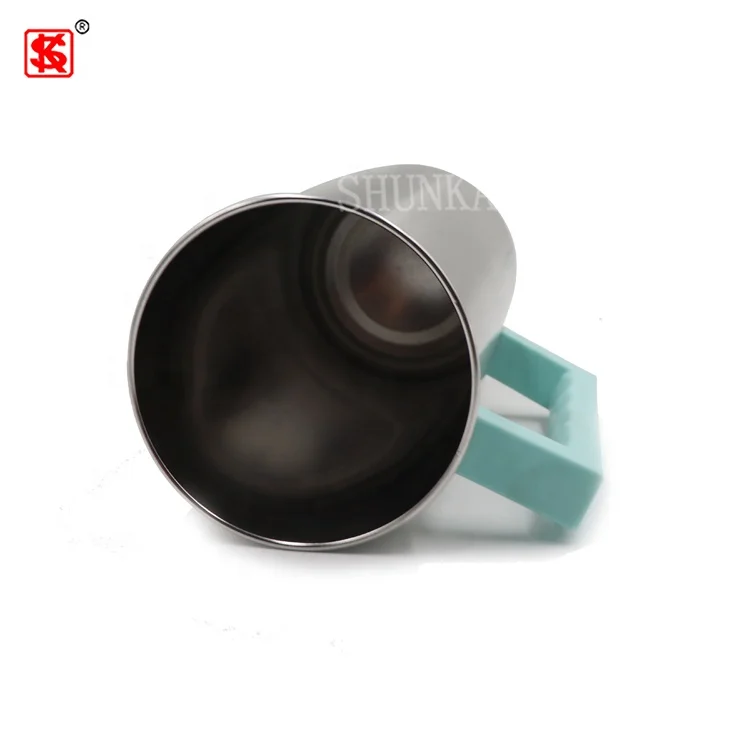 Korean style colorful straight-body drinking kettle stainless steel cold water pot with handle