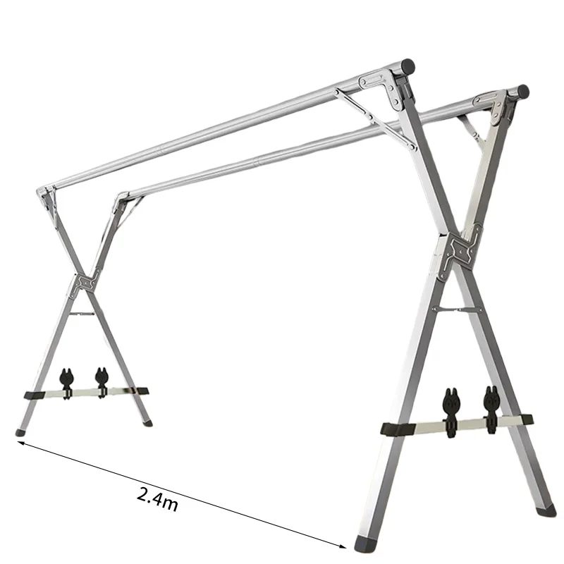 Superior quality Household Indoor Balcony Folding Simple Hanger Floor Clothing Rod Drying Clothes Racks with shoes holder