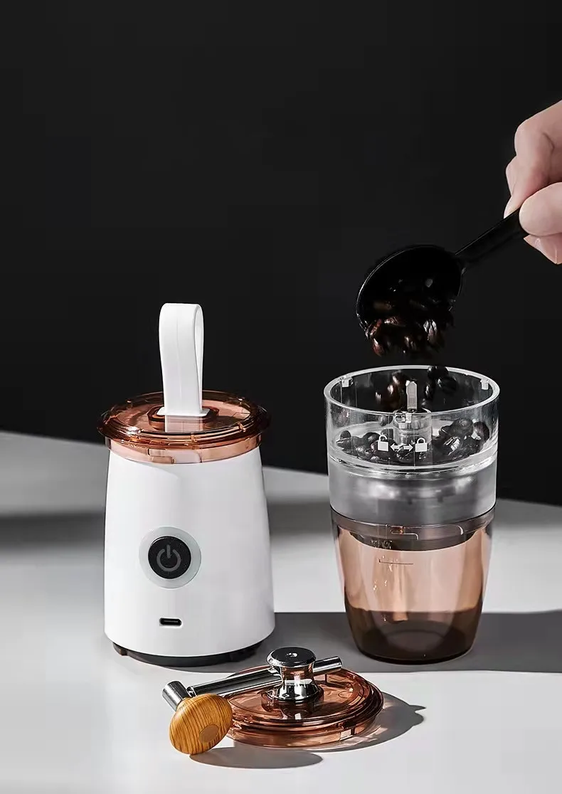 household electric portable coffee grinder usb charge grinded coffee maker with ceramic grinding