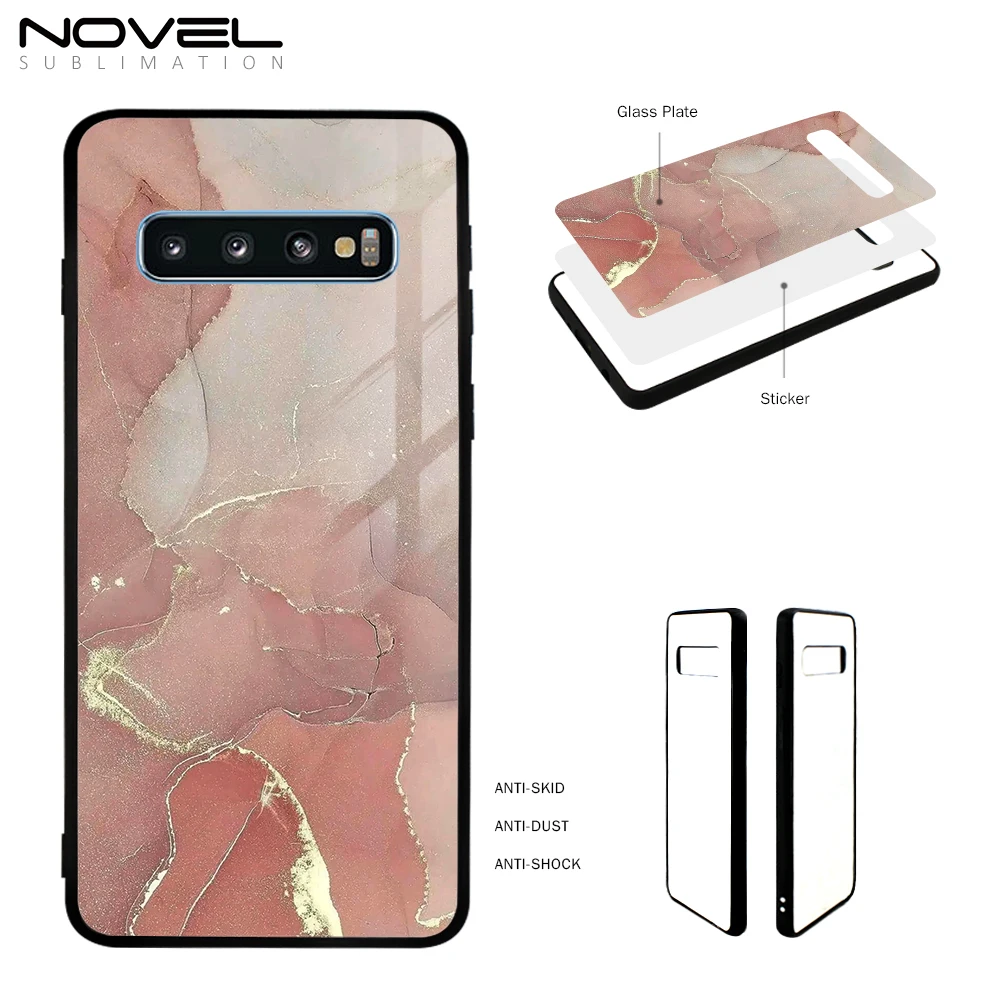 Wholesale Blank Sublimation 2D Soft Rubber Glass Phone Case For Galaxy S10
