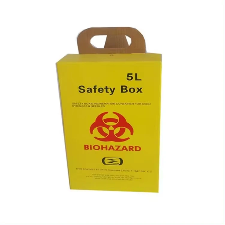 Medical Disposal Paper Board Sharps Container And Safety Box For Discard Used Syrings And Lancet