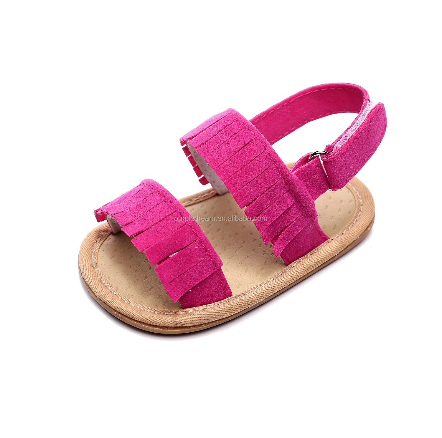 
2020 New Rubber Tassel 5 Colors Anti-slippery Infant Sandals Baby Shoes 