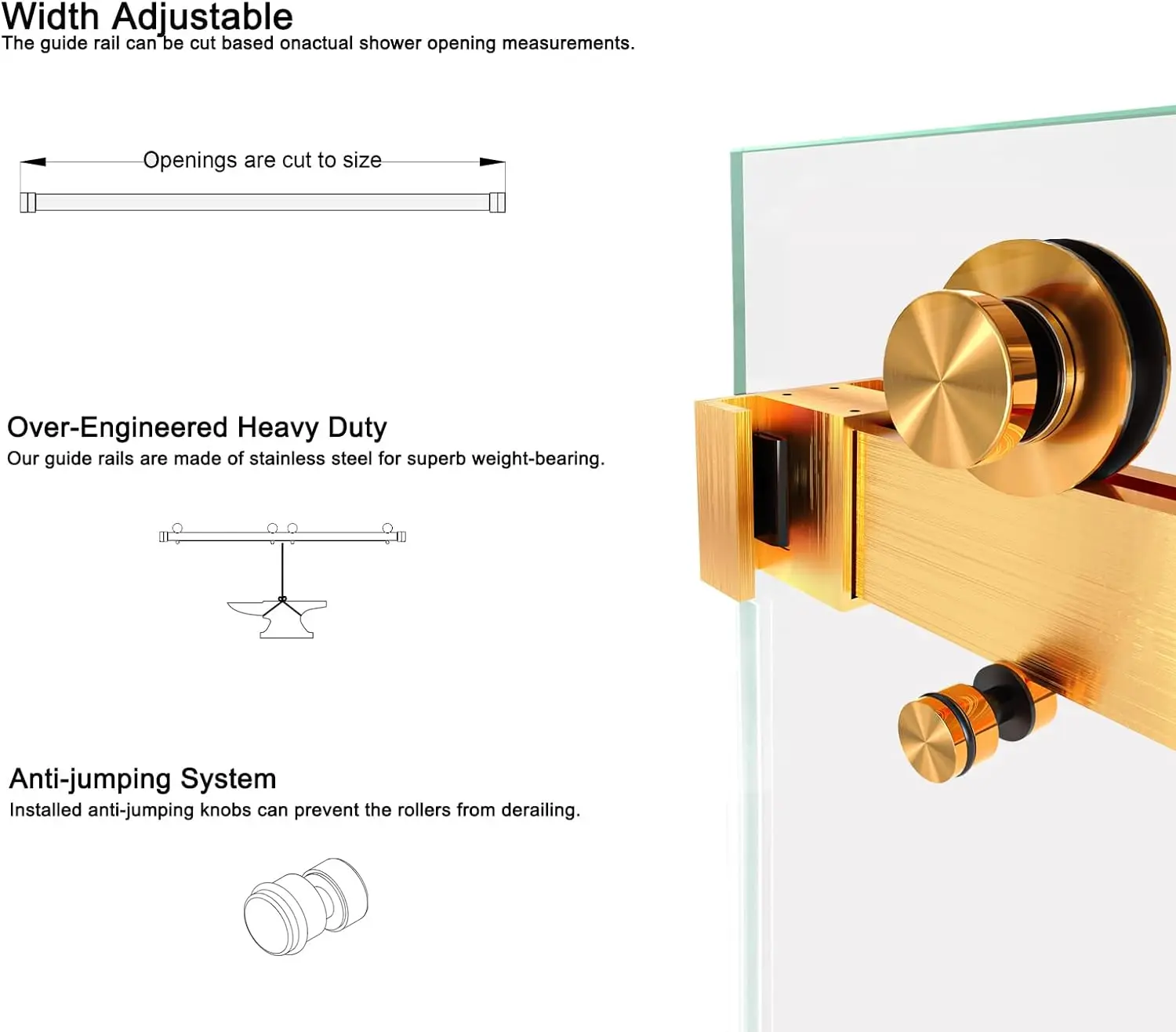 Sliding Shower Door for Bathroom Style Tempered Glass Stainless Steel Modern Chrome Straight Frameless 10 Sets 3 Years PRC 