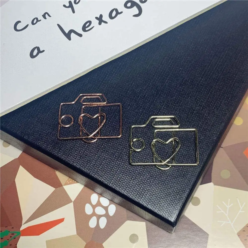 50 Piece Camera Shape Paper Clips,Funny Planner Clips for for Fun Office Supplies School Gifts Wedding Decoration