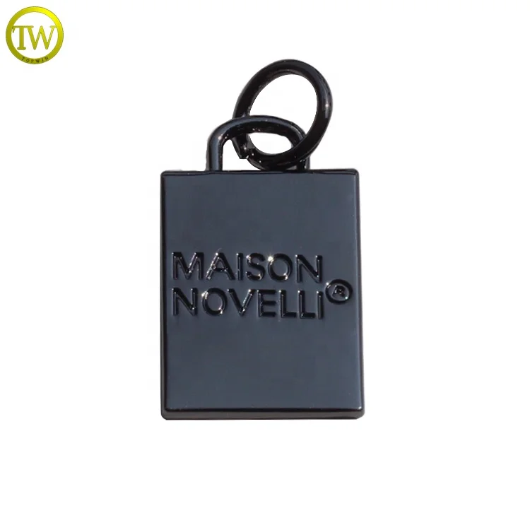 Fashion Square Shape Necklace fitting Customized Engraved Charms Gunmetal Letter Tags For Bracelet